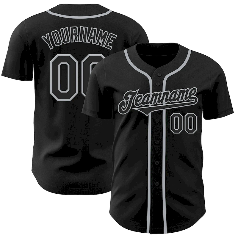 Black2133_96700b15-13b7-4cfe-aef5-a991792f0404.webp Custom Black Gray Authentic Baseball Jersey - Image 1