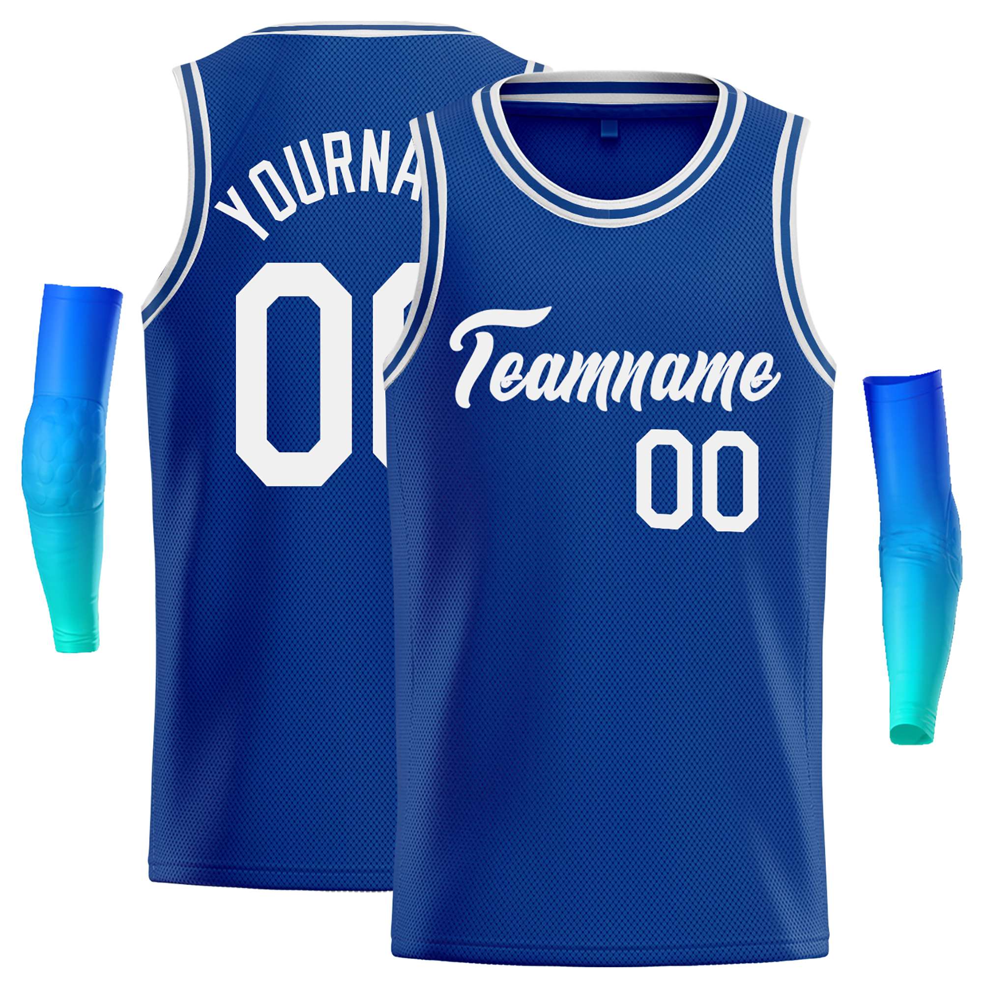 BSD-LN01K303_F_F_F.jpg Custom Royal White Classic Tops Casual Basketball Jersey - Image 1